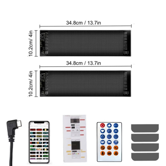 2PCS Dynamic Moving Devil Eyes Car Window LED Eyes Flexible LED Display Screen Panel for Windshield