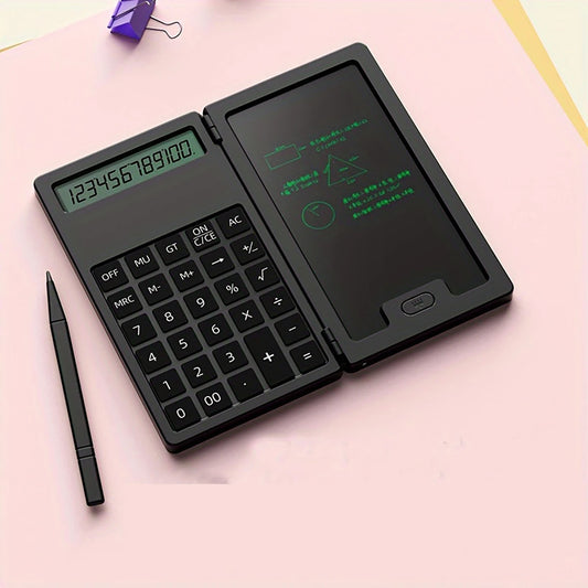 1Pc Calculator 5.0 Inch with Button Cell Tablet Learning Business Office Portable Folding LCD Tablet Calculator Function Science
